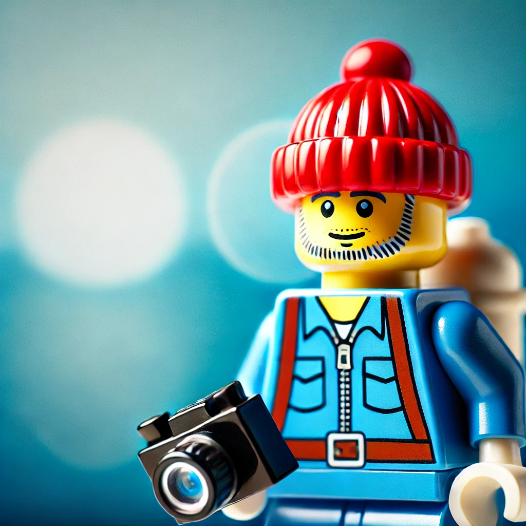 Jacques Cousteau LEGO Minifigure getting ready for Brickies Workshop